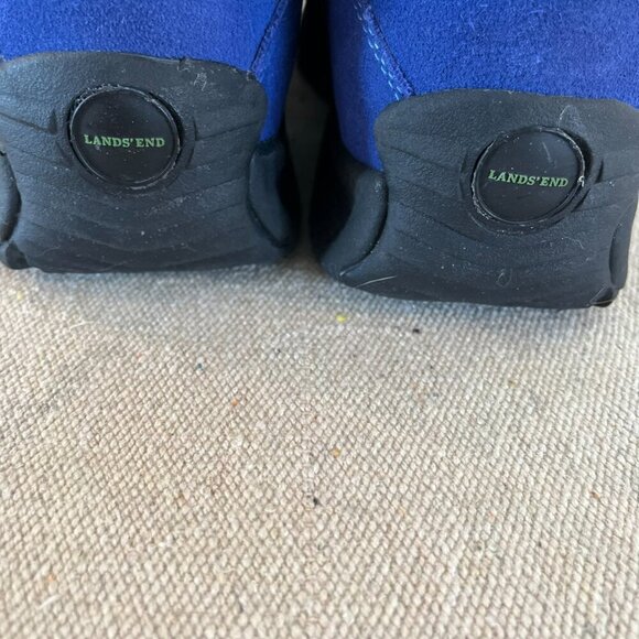 Lands' End Woman's Blue Quilted Suede Weather-Field Outdoor Winter Boots Sz 10 - Picture 9 of 11